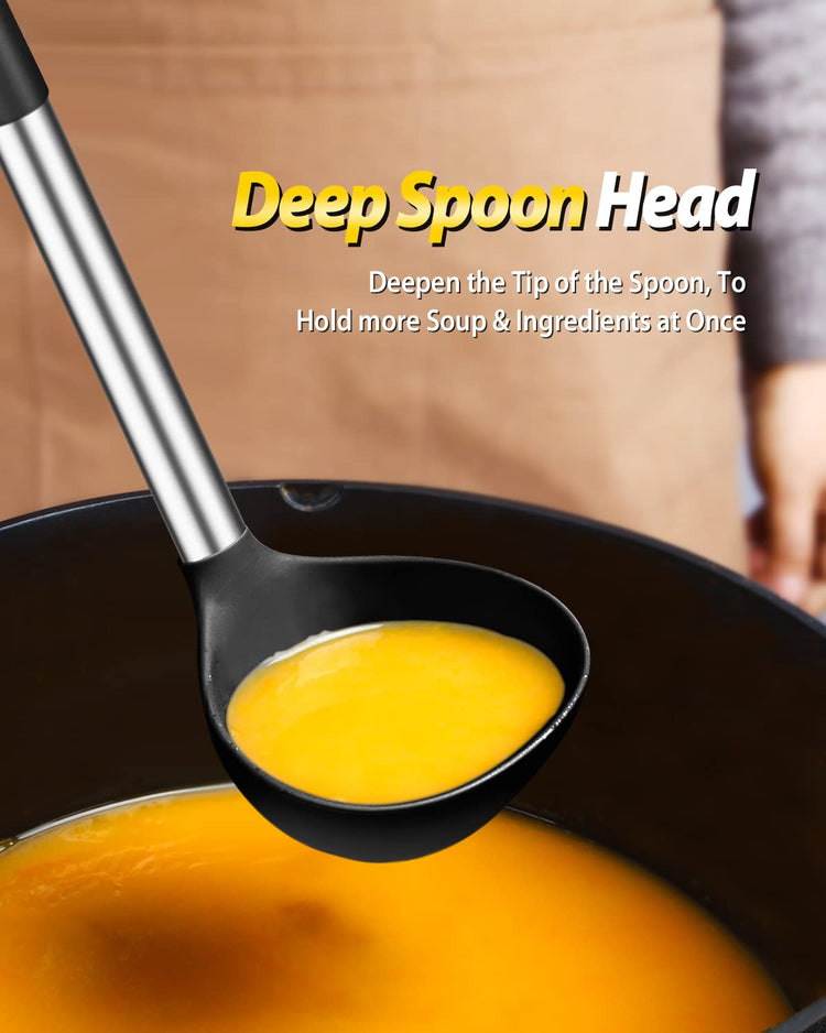 Silicone Pasta Fork and Ladle Spoon Set (2 Count)