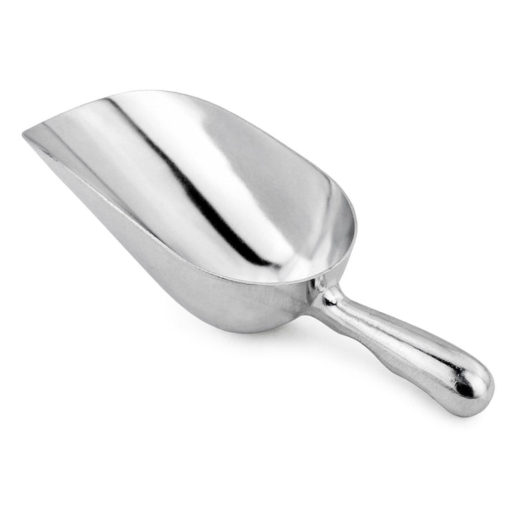 34547 One Piece Cast Aluminum Round Bottom Bar Ice Flour Utility Scoop