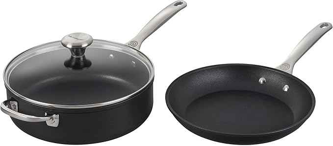 Le Creuset Toughened Nonstick PRO Cookware Set, 3 pc. (10" Fry Pan, 4.25 qt. Saute Pan with Lid)