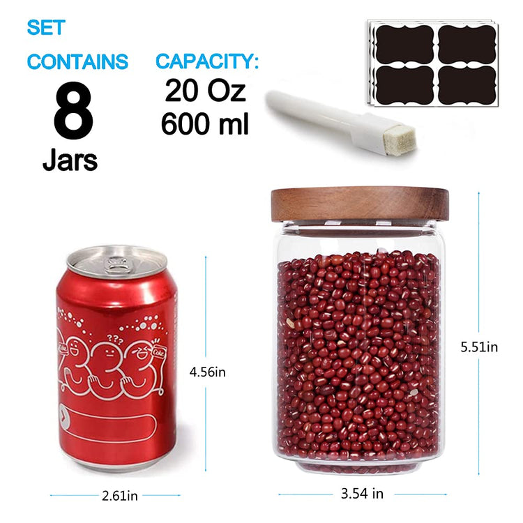 Stackable Kitchen Canisters Set of 8