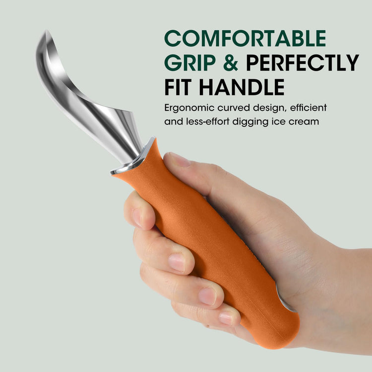 Premium Heavy Duty Ice Cream Scoop with Ergonomic Handle