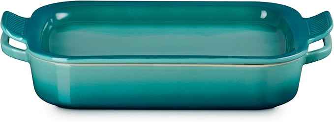 Le Creuset Stoneware Rectangular Dish with Platter Lid, 3 qt., Riviera
