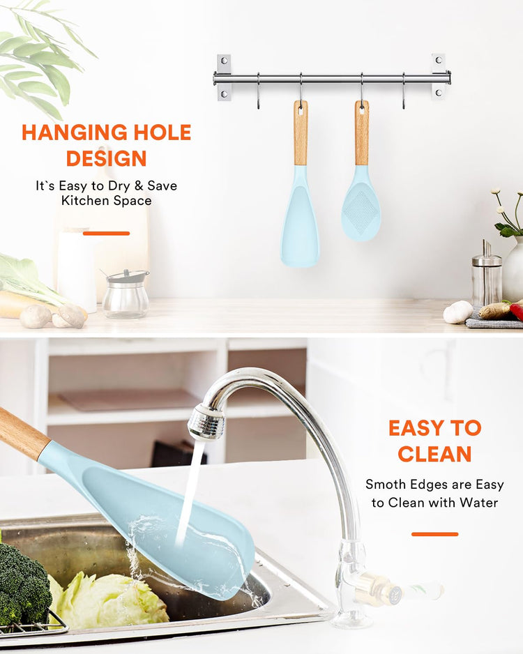 Cooking Spoon and Rice Scooper for Nonstick Cookware