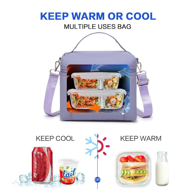 NOL 8L Insulated Lunch Bags for Women Cooler Bag Lightweight Nylon Waterproof Lunch Box For Work