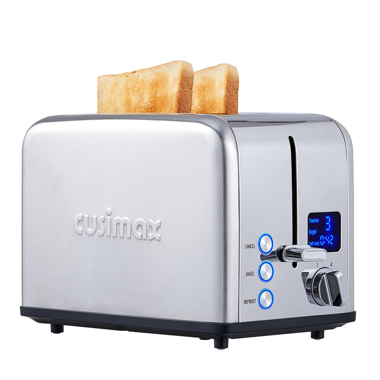2 Slice Stainless Steel Toaster with Digital LED Display