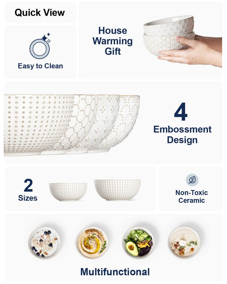 Cereal bowls 26 oz (4 Count)