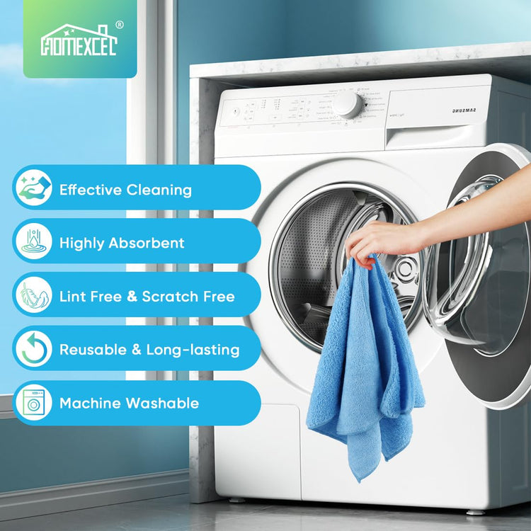 Blue Microfiber Cleaning Cloth (12 Count)