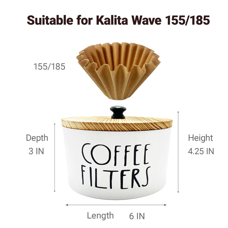 Wooden Coffee Filter Holder With Lid
