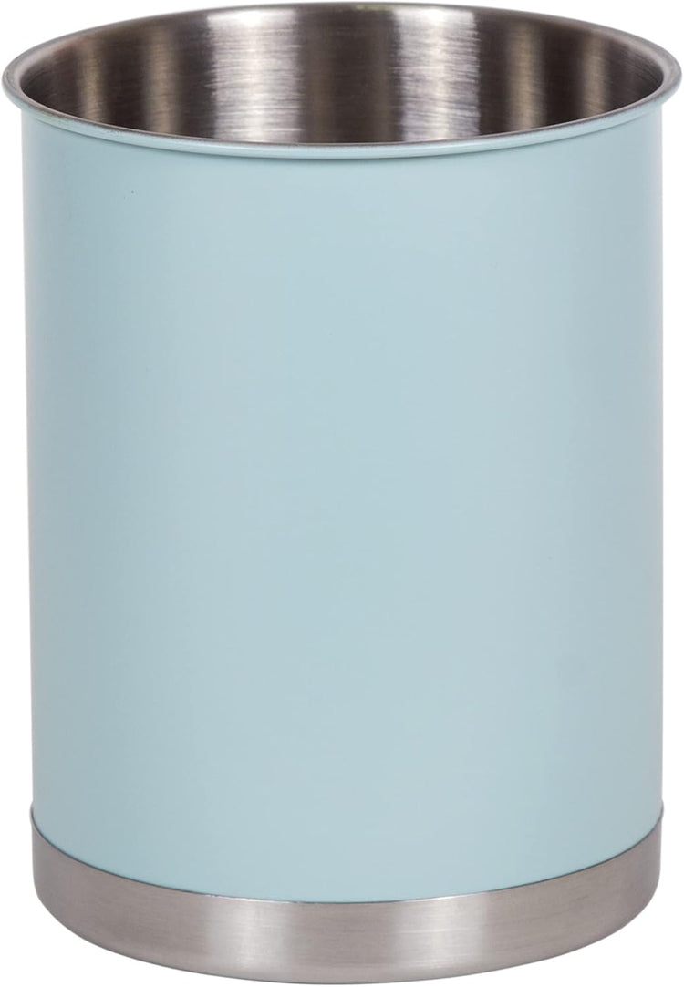 Creative Home Stainless Steel Utensil Holder– 6.3" Large Cooking Tool Organizer for Kitchen Decor and Countertop Storage, Stable Anti-Tip Design, Durable Powder-Coated Finish, Ocean Blue