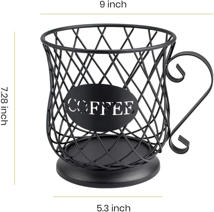 TreeLen K Cup Holder Coffee Pod Holders for 35 Kcups Keurig Storage Organizer Coffee Bar Accessories for Counter - Matte Black