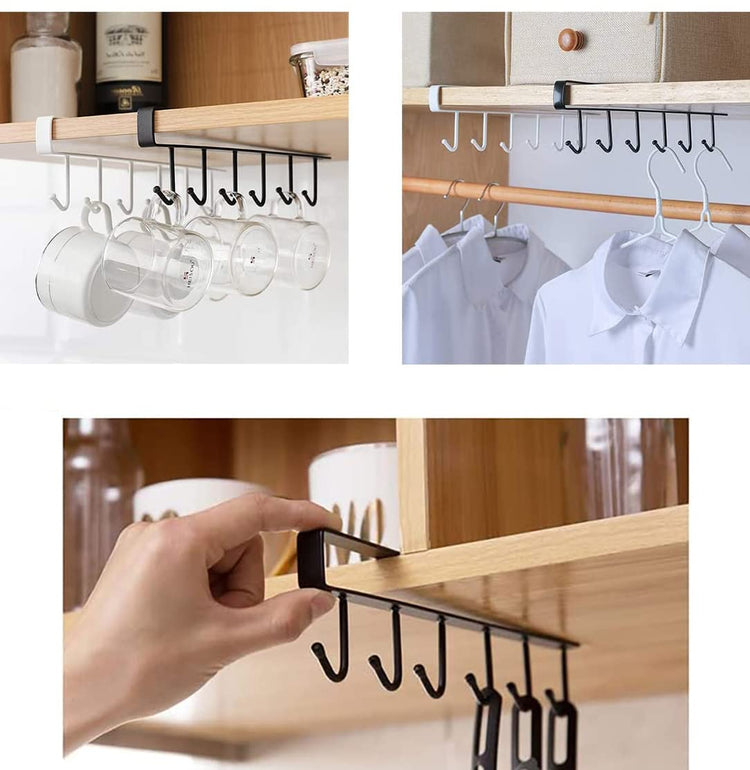 Mug Cups Cabinet Mug Hooks Kitchen Storage Hanging Hooks (4 Count)
