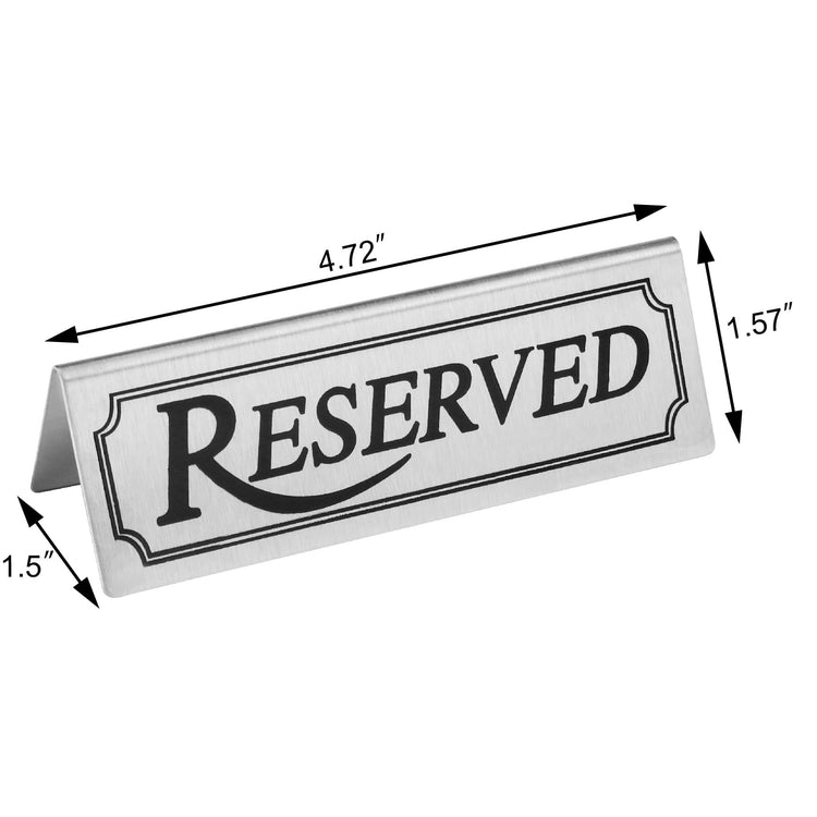 Stainless Steel Table Tent Sign (6 Count)