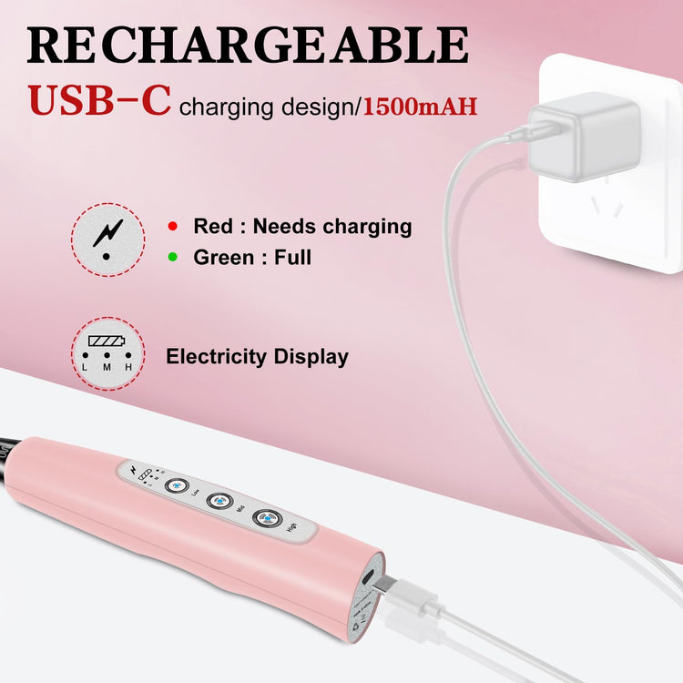 Milk Frother Wand Rechargeable Handheld Whisk Coffee 3 Speed Adjustable