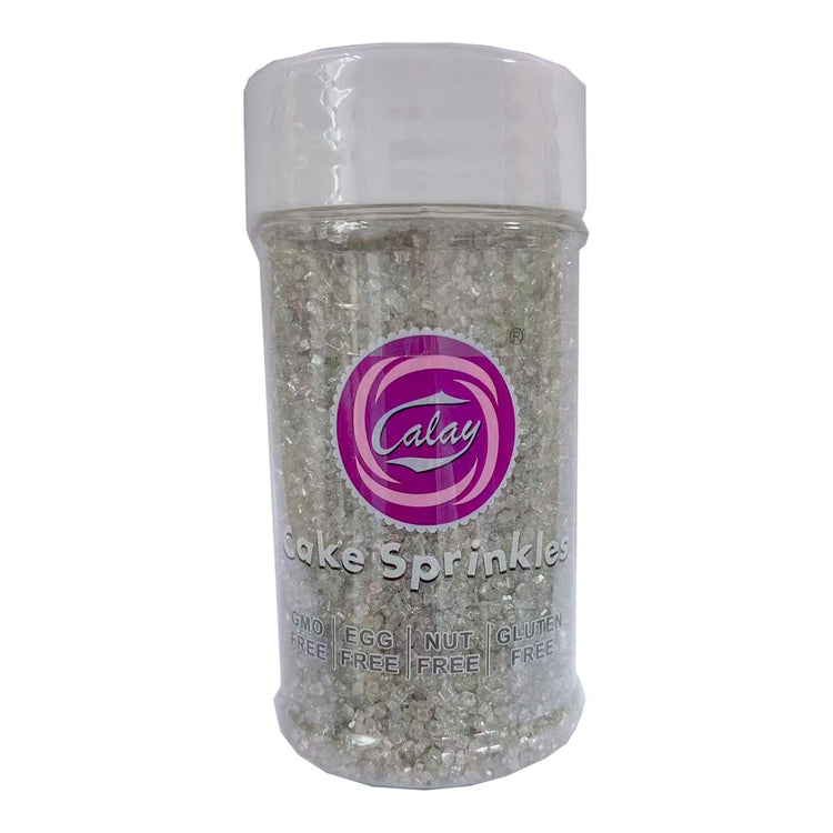 Sliver Sanding Sugar for Baking Edible Sparkling Sugar Sprinkles Coarse Sugar Crystals for Baking Topping Cake Cookie Cupcake Topper Ice Cream Decoration Supplies 3.2 OZ (3.2 Ounce)