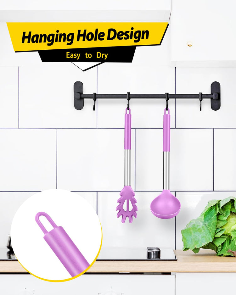 Silicone Pasta Fork and Ladle Spoon Set (2 Count)