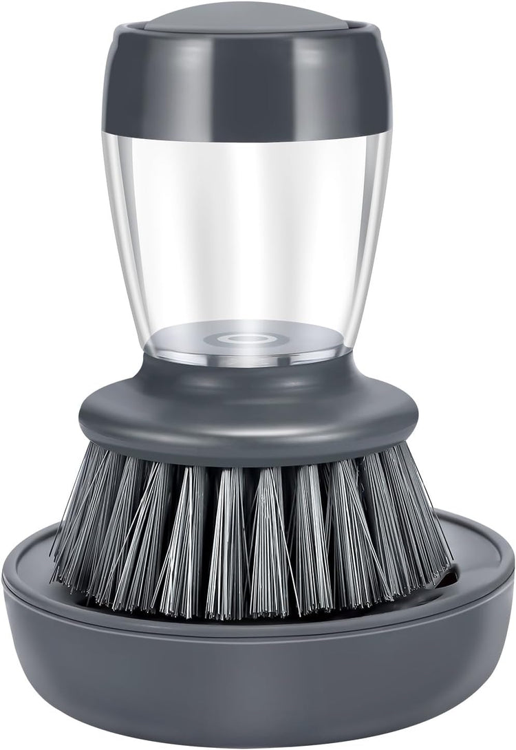 Soap Palm Brush Storage Set, 1 Piece Kitchen Brush with Bracket for Cleaning Pots, Pans and Sinks Scrub Brush Kitchen Scrub Brush