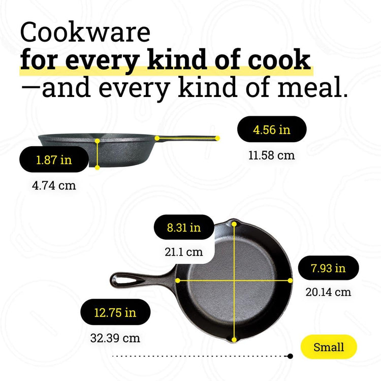 Pre Seasoned Cast Iron Skillet Set (3 Count)