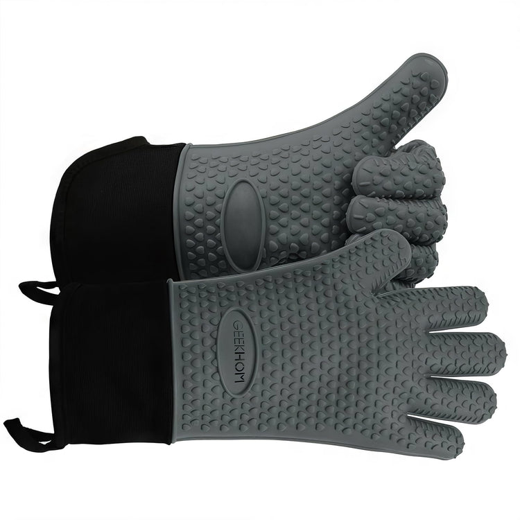 BBQ Gloves Heat Resistant Oven Mitts (2 Count)