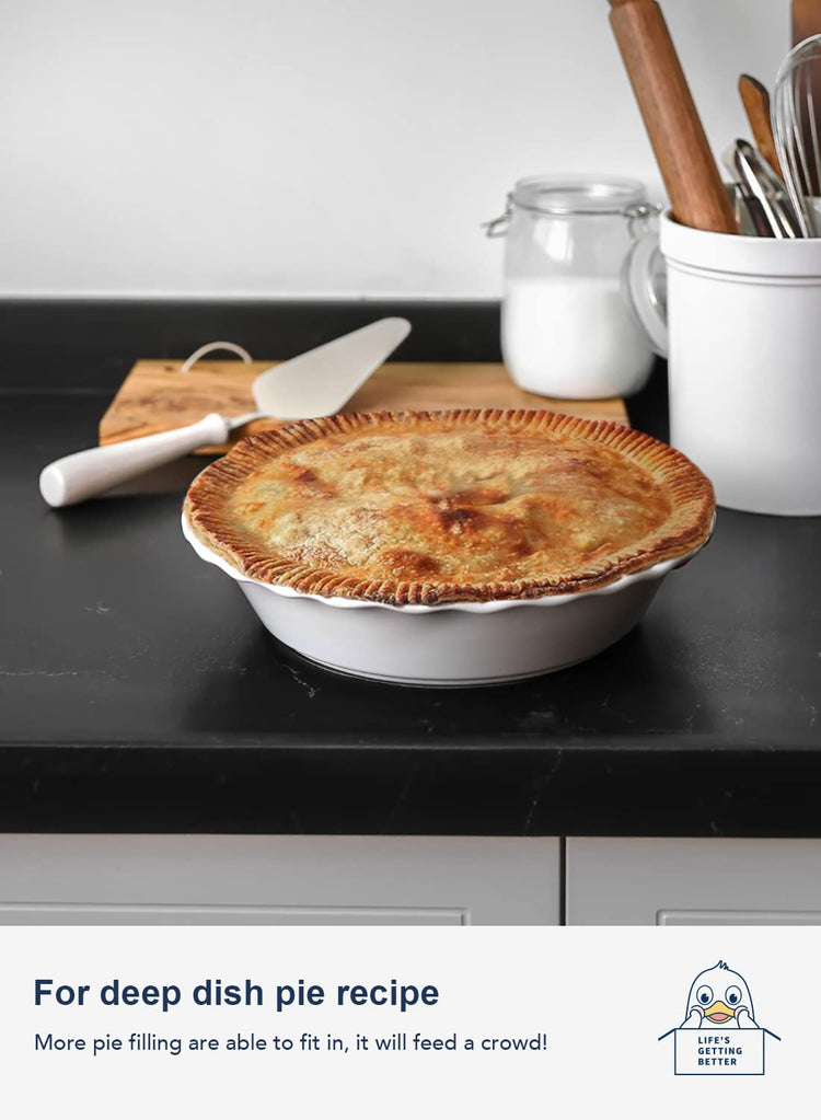 Ceramic Pie Pans Plate for Baking (2 Count)