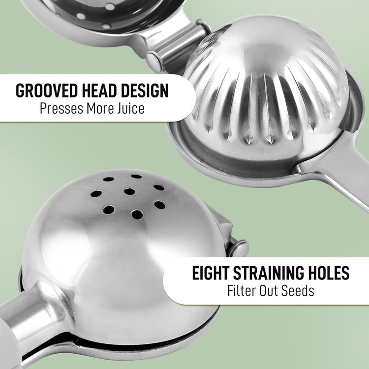 Lemon Squeezer Stainless Steel with Premium Quality Heavy Duty Solid Metal Squeezer Bowl