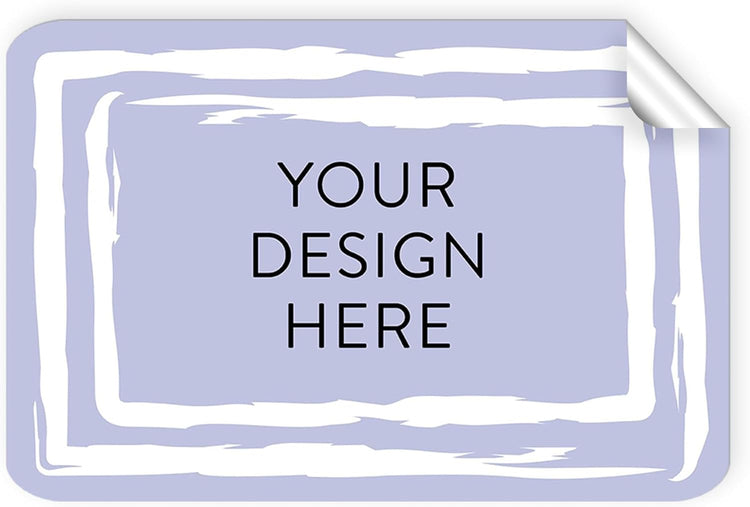 100 Custom Vinyl Stickers - Upload Your own Image, Text, Design, Logo - Personalized Logo Labels for Handmade, Packaging, Bottle, Jars, Candle, Brand Stickers (Lavender Swirls, 4x2)