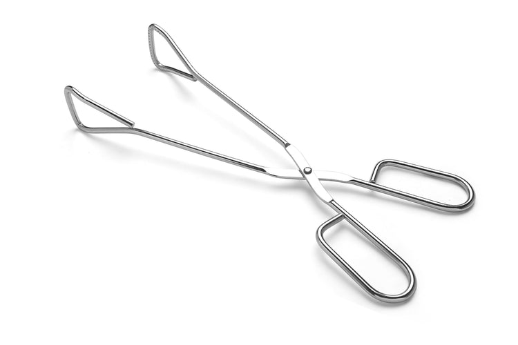 11" Heavy Duty Stainless Steel Kitchen Scissor Tongs with Comfortable Ergonomic Grip