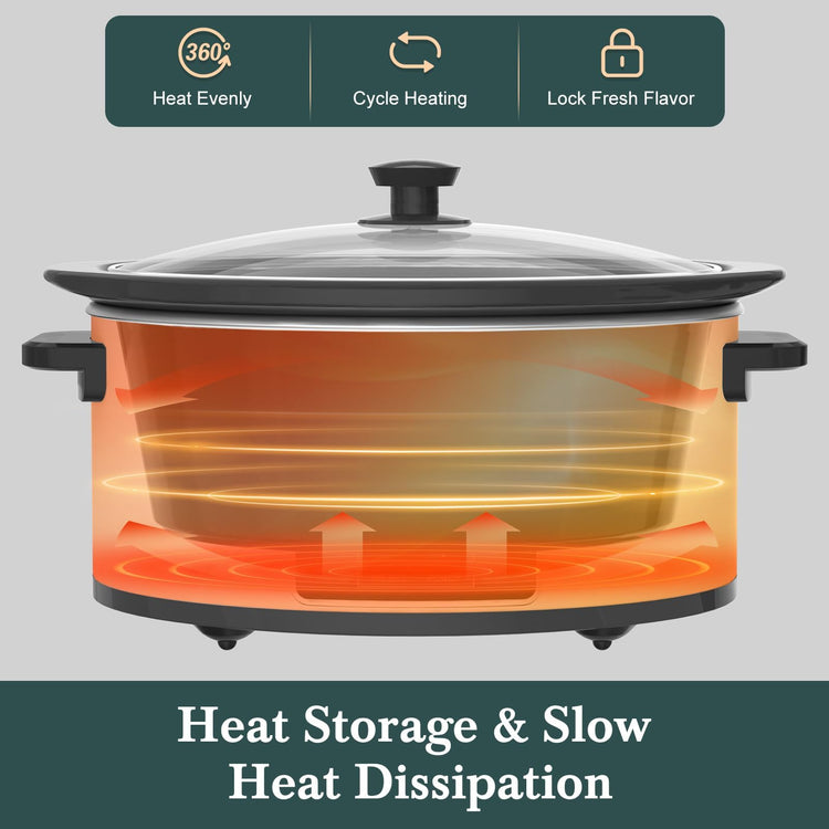 6 Quart Programmable Slow Cooker with Timer Keep Warm