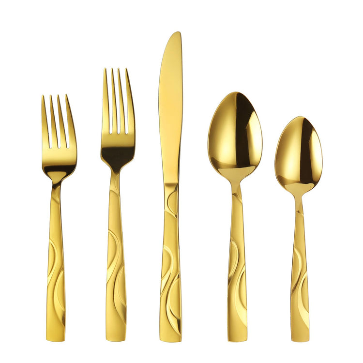 30 Piece Gold Silverware Set for 6 (30 Count)