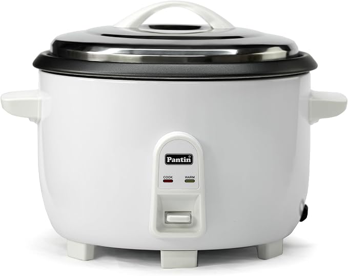 Pantin Commercial Electric Rice Cooker β 25 Cups Raw / 50 Cups Cooked Capacity w/Measuring Cup & Scoop β High-Efficiency Large Rice Cooker Commercial Rice Cooker for Restaurants, Hotels and Catering