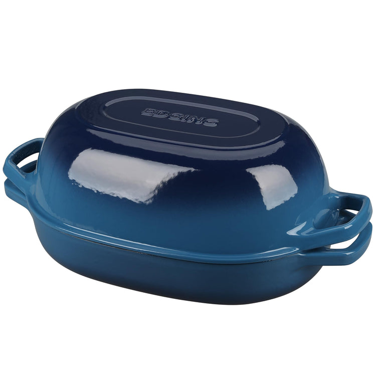 Enameled Cast Iron Oval Dutch Oven Pot with Lid