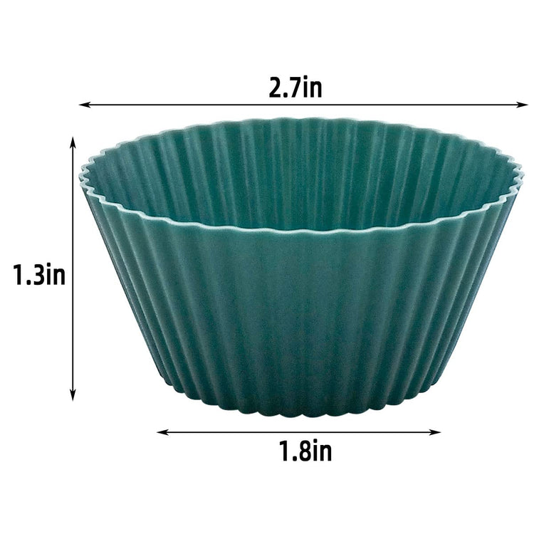 24 Pack Silicone Baking Cups Reusable Muffin Liners Non (24 Count)