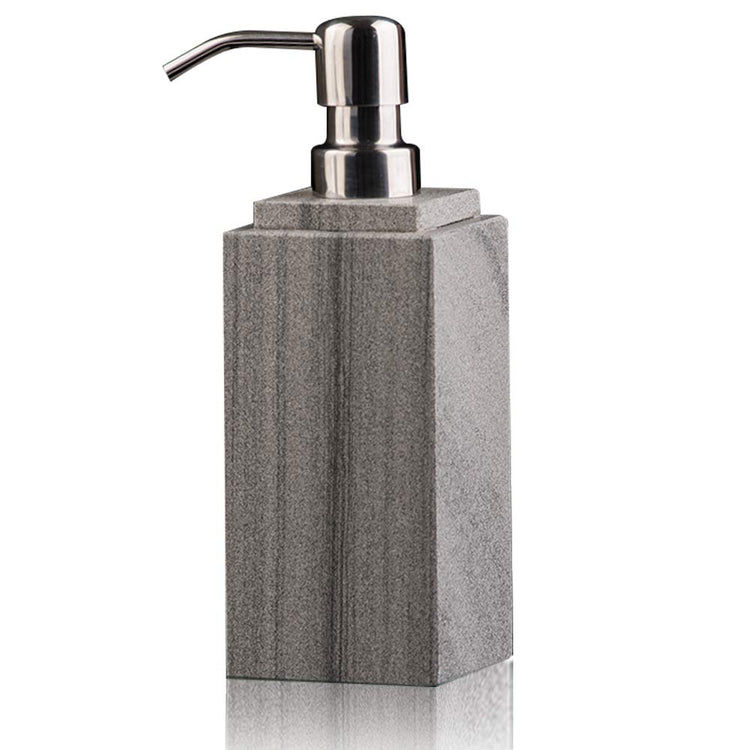 Hand Liquid&Lotion Soap Dispenser Pump Bottle Natural Marble for Kitchen Bathroom Countertop Laundry Room Holds Dish Soap Shampoo Laundry Liquid Shower Gel