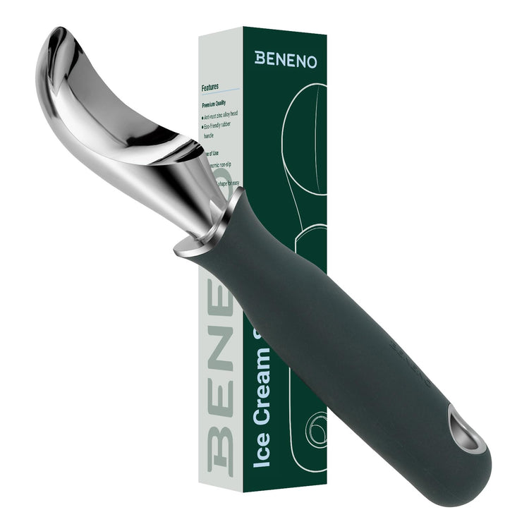 Premium Heavy Duty Ice Cream Scoop with Ergonomic Grip Handle