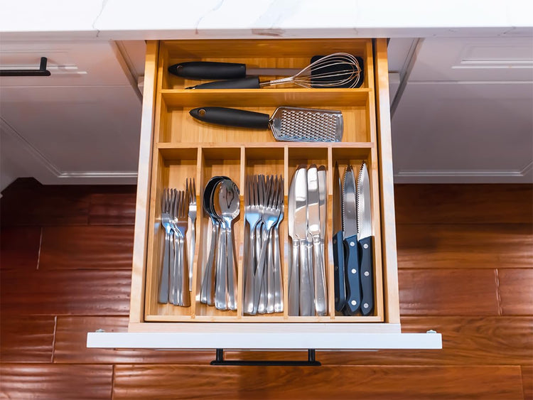 Bamboo Kitchen Drawer Organizer