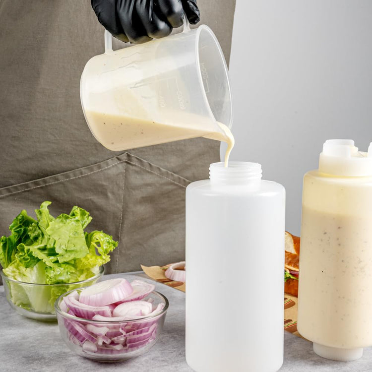 First In First Out 32 oz Clear Plastic Squeeze Bottle (6 Count)