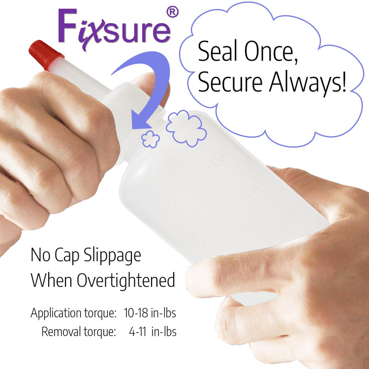 Plastic Squeeze Bottles with Red Tip Cap