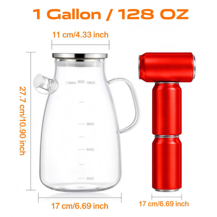 1 Gallon 128oz Glass Pitcher