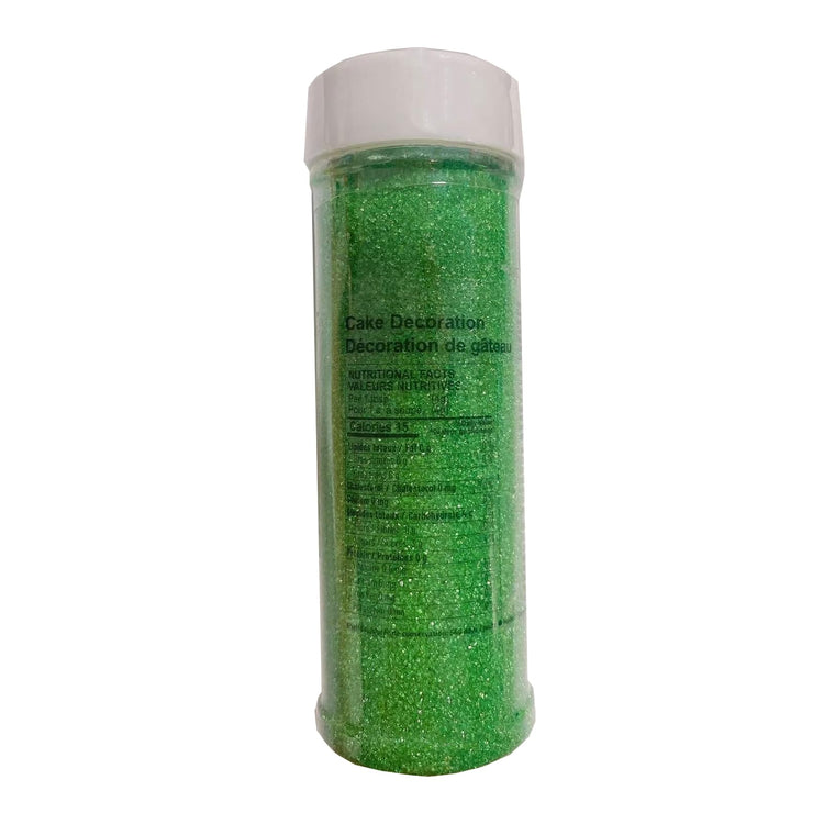 Green Sanding Sugar for Baking Edible Sparkling Coarse Sugar Crystals Sprinkles for Baking Topping Cake Cookie Cupcake Topper Ice Cream Decoration Supplies 3.2 OZ