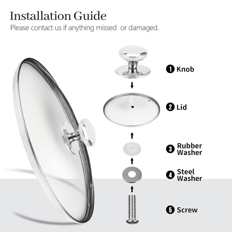 12 In Glass Lid for Frying Pan