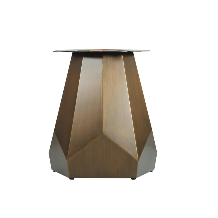 59" Modern Artificial Marble Round Dining Table with Antique Brass Metal Base & 31.5" White Sintered Stone Turntable