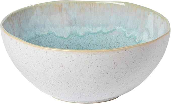 Casafina Ceramic Stoneware 11" x 4.5", 119 oz Serving Bowl - Eivissa Collection, Sea Blue | Microwave & Dishwasher Safe Dinnerware | Food Safe Glazing | Restaurant Quality Serveware