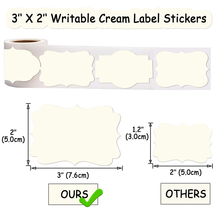 200PCS Fancy Shape Sticker Labels for Essential Oil (200 Count)