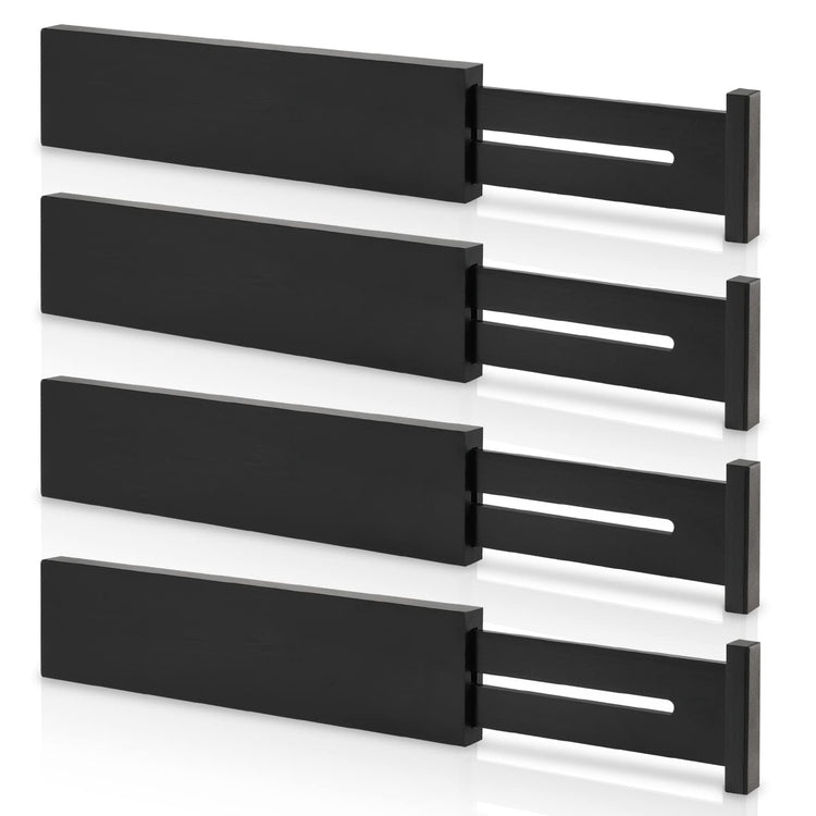4 Pack Bamboo Drawer Dividers 2.6" High (4 Count)