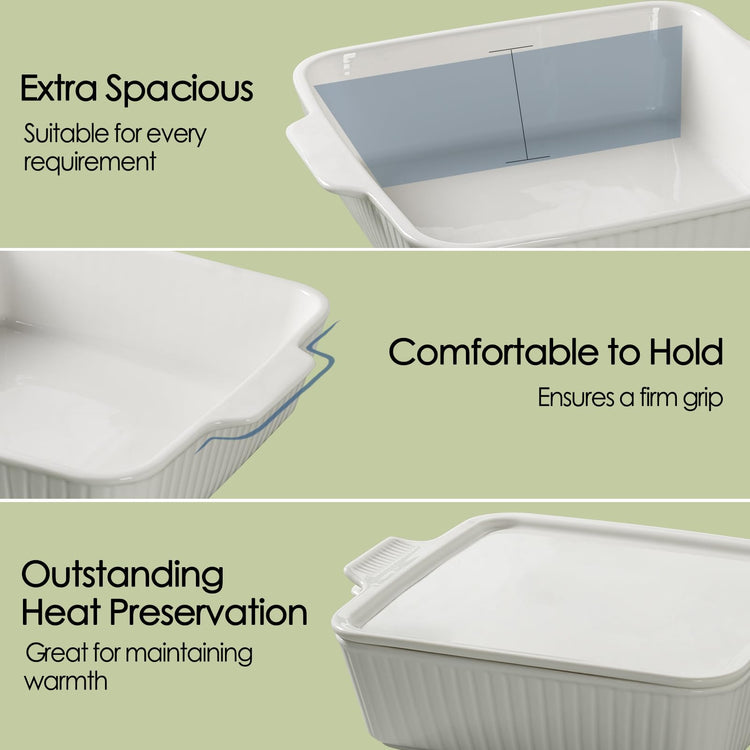 10" Square Casserole Dish with Lid