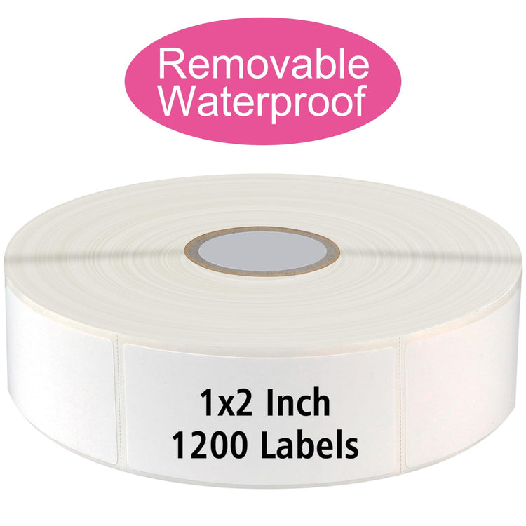 1200 Blank Removable Freezer Labels Water Oil Resistant with Perforation Line for Easy Distribution and Use (1200 Count)
