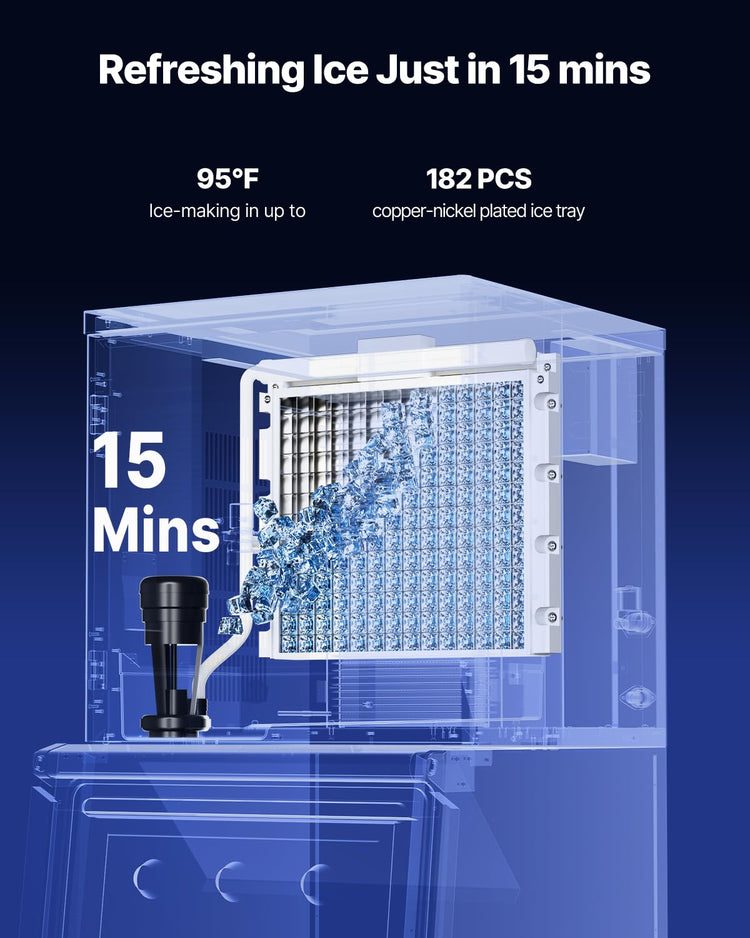 VEVOR Commercial Ice Maker Machine-Head 500 lbs/24 h, 22 Inch Stainless Steel Industrial Ice Machine, Self-Cleaning and Scheduled Ice Making, Modular Ice Cube Machine for Restaurant Hotel - Head Only