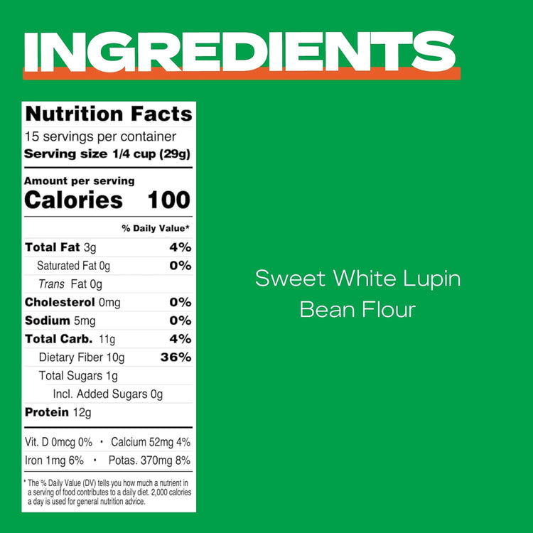Kaizen Lupin Flour 2lbs – High Protein, Low Carb, Keto Friendly, Gluten Free Ground Lupini Flour – Non GMO, Vegan, Low Calorie, High Fiber Lupin Bean - Nestoria