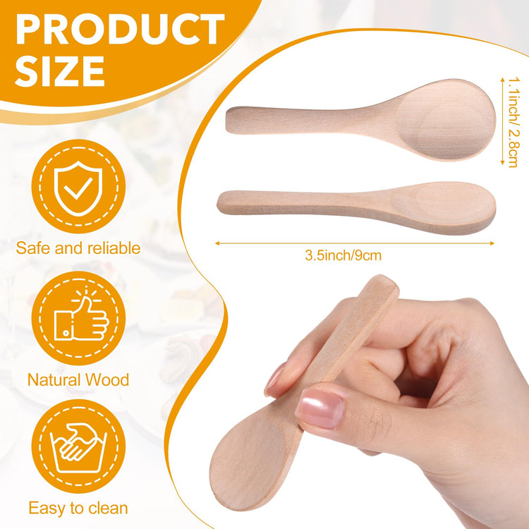 100 Pcs Small Wooden Spoons (100 Count)