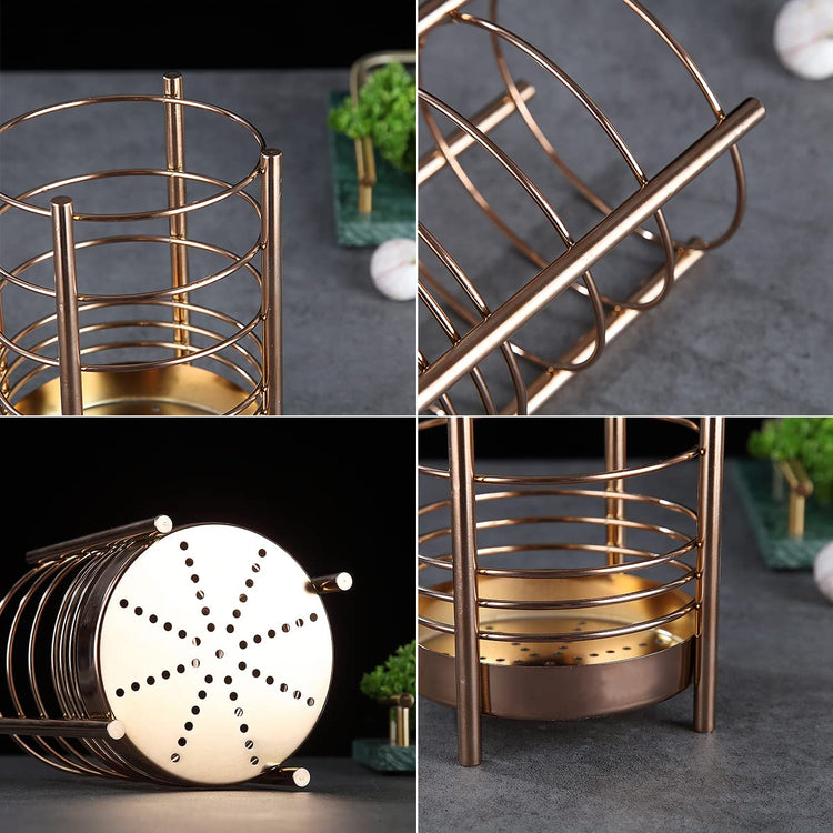Copper Kitchen Utensil Holder for Kitchen Counter