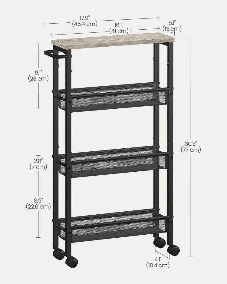 Slim Rolling Cart